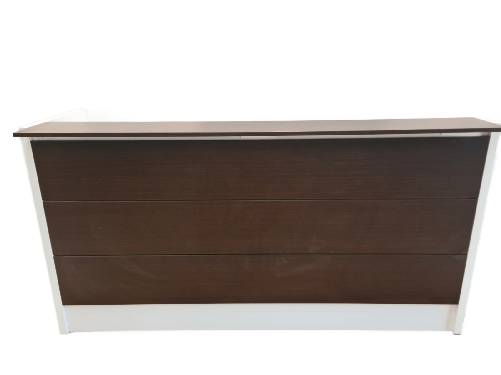 MOSTRADOR 210 X 75 WENGUE Y BLANCO